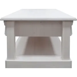 OTTO home Couchtisch Anna Weiß Massivholz 120 x 43 x 65 cm