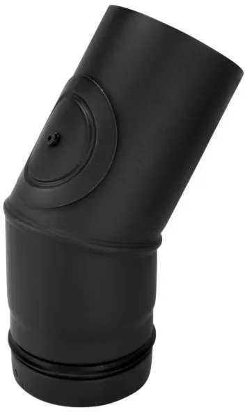 Bertrams Pelletino Bogen 10SB30RV-100S 30°, mit Reinigungsöffnung, 100 x 0,6 mm, schwarz