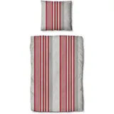 Traumschlaf Mountain Stripe Berry Gestreift 200 x 220 cm + 2 x 80 x 80 cm