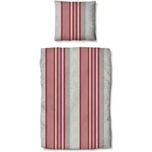 Traumschlaf Mountain Stripe Berry Gestreift 200 x 220 cm + 2 x 80 x 80 cm