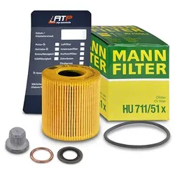 Mann-filter Ölfilter+Schraube+Ölwechselanhänger für Citroën, Peugeot