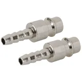 Silverline Druckluft-schnellverbinder Mit Schlauchnippel, Doppelpckg. 8-mm-schlauchnippel