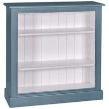Casa Padrino Bücherschrank 102 x 35 x 102 cm Blau/Weiß