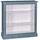 Casa Padrino Bücherschrank 102 x 35 x 102 cm Blau/Weiß