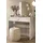 inn.furn Schminktisch Relief (Frisiertisch in weiß mit Schublade, 90 x 133 cm), glänzende 3D-Front weiß