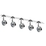 NÄVE LED-Seilsystem-Deckenspots 5 Rund silber