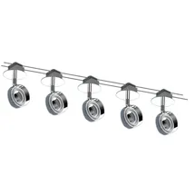 NÄVE LED-Seilsystem-Deckenspots 5 Rund silber