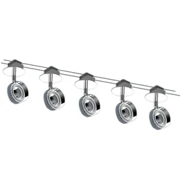NÄVE LED-Seilsystem-Deckenspots 5 Rund silber