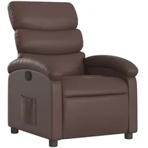 vidaXL Relaxsessel Braun Kunstleder 92 x 99,5 x 0 cm Braun mit Liegeposition