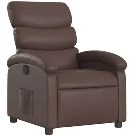 vidaXL Relaxsessel Braun Kunstleder 92 x 99,5 x 0 cm Braun mit Liegeposition