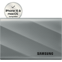 Samsung T9 PC/Mac Festplatte, 2 TB SSD, extern, Grau