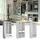 Vicco Kleiderschrank Elmo, Weiß 100 x 200 cm Set mit 3 Teile