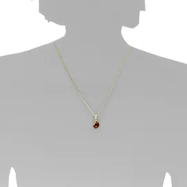 Ostsee-Schmuck Kette mit Anhänger Jula 23 mm Gold 333/Bernstein
