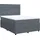 vidaXL Boxspringbett mit Matratze Dunkelgrau 140x200 cm Samt
