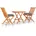 Bistro-Set teak/grau inkl Kissen