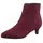 aniston shoes Stiefelette ANISTON SHOES, Damen, Gr. 40, rot (bordeaux), Textil, Veloursleder, Schuhe Stiefelette, Reißverschluss-Ankelboots, Trichterabsatz - NEUE KOLLEKTION