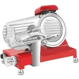 NABO ASP300 Premium Allesschneider mit integ. Messerschleifer, Aufschnittmaschine, Rot