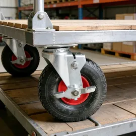 Relaxdays Lenkrolle mit Bremse 3.00-4 2er Set 120 kg