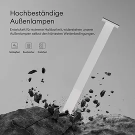 doporro Wegeleuchte Aluminium 38 cm x 80,6 cm x 3,8 cm 3W IP65 sandweiß