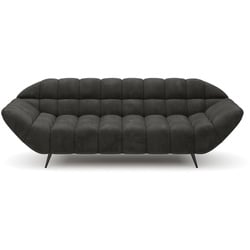 Sofa Gappa Stoff Braun Graubraun 3-Sitzer