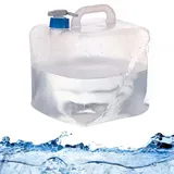 Dicht Faltkanister Trinkwasser, 20L Wasserkanister Faltbarer, Tragbarer Faltbarer Wasserkanister,Mit Versiegeltem Deckel, 100% Dicht Bpa-Frei Für Outdoor Camping Wanderungen Picknicks.