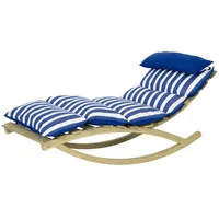 AMAZONAS Rocking Lounger Schaukelliege 200 x 80 x 100 cm Blau