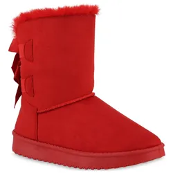 Damen Winter Boots in Rot