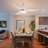 Homcom Deckenventilator 132 cm Weiß