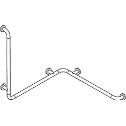Hewi 801 Dusch-/Wannenhandlauf 801.35.20086 762x762x900mm, sand