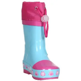 Playshoes Gummistiefel Eulen Türkis 21