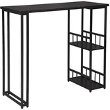 Woltu Bartisch 120 x 50 x 105 cm Schwarz