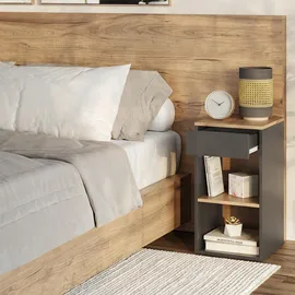 Vicco Nachttisch Dany, Anthrazit, 2er Set