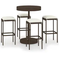 vidaXL Gartenbar-Set 5-tlg. Braun