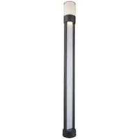 GLOBO Stehleuchte, IP44, grau, opal, klar, H 110cm