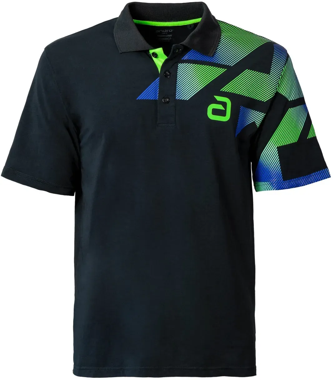 andro Shirt Benzon Baumwolle schwarz/grün S - S