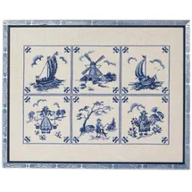 Eva Rosenstand Clara Wæver Eva Rosenstand Kreuzstich Set "6 Blaue Bilder", ZÃ¤hlmuster, 39x50cm