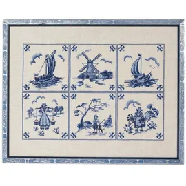 Eva Rosenstand Clara Wæver Eva Rosenstand Kreuzstich Set "6 Blaue Bilder", ZÃ¤hlmuster, 39x50cm