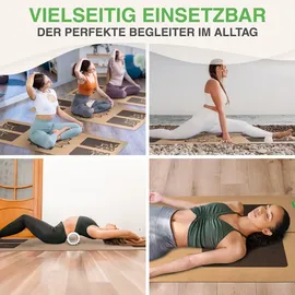 BACKLAxx BACKLAxx® Kork Yogamatte XL) mit Naturkautschuk inkl. Mattengurt nachhaltige Sportmatte Fitnessmatte mit Anti-Rutsch-Z... ® Braun