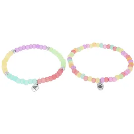 Prinzessin Lillifee Armband Set »bunt in Regenbogenfarben«, silberfarben