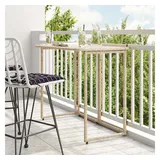 vidaXL Gartentisch Klappbar Beige 90x51x75 cm Poly Rattan