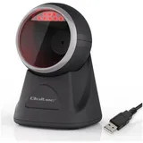 Qoltec Desktop-Präzisionsleser 1D-Barcode- und QR-Scanner 2D (1D-Barcodes, 2D-Barcodes, QR-Code), Barcode Scanner, Schwarz