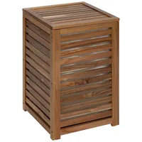 5five simply smart Holzkorb in braun - Wäschekorb "blackacia" 65l aus akazienholz