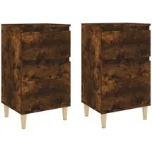 vidaXL Nachtschrank 2 Stk. 40 x 35 x 70 cm Braun