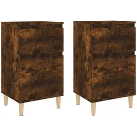 vidaXL Nachtschrank 2 Stk. 40 x 35 x 70 cm Braun