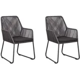 deVries ADORA Gartenstuhl 64 x 64 x 83 cm schwarz 2 St.