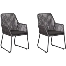 deVries ADORA Gartenstuhl 64 x 64 x 83 cm schwarz 2 St.