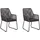 deVries ADORA Gartenstuhl 64 x 64 x 83 cm schwarz 2 St.