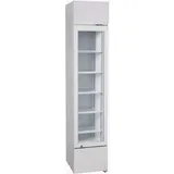 METRO PROFESSIONAL Schlanker Getränkekühlschrank GSC2133, Metall/Glas, 39 x 47.5 x 188 cm, 133 L, statische Kühlung, 200 W, mit Schloss, weiß