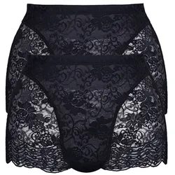 Panty SASSA Gr. 75, schwarz (2x schwarz) Damen Unterhosen mit Spitzeneinsatz