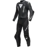 Dainese Laguna Seca 5 2-Teiler Perforierte Motorrad Lederkombi, schwarz/weiß, 52